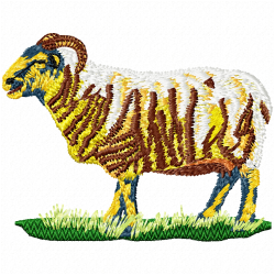 Sheep Embroidery Design 4